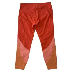 Outdoor Voices Zoom 7/8 Leggings Tri Color Orange Size XXL NWT